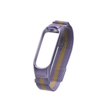 Ремінець для Xiaomi Mi Band 3 / 4 Milanese Loop Color Колір Фiолетово-Золотий 2020000169406