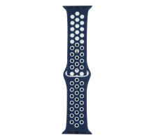 Ремешок для Apple Watch Band Silicone Nike + Protect Case 40/41 mm Колір 12, Темно-Синiй / Бiлий 2020000246961