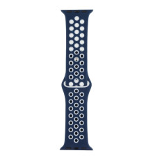 Ремешок для Apple Watch Band Silicone Nike + Protect Case 40/41 mm Колір 12, Темно-Синiй / Бiлий 2020000246961