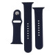 Ремінець для Apple Watch Band Silicone Two-Piece 42/44/45/49 mm Колір 08, Dark blue 2020000268260