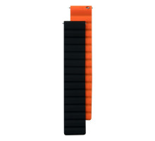 Ремінець для часов Silicone Link Magnetic 20mm Колір Black-Orange 2020000307952