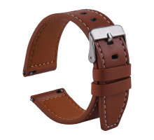 Ремешок Универс 22mm Leather strap with straight tip для Samsung/Amazfit/Huawei Колір Brown 2020000413400