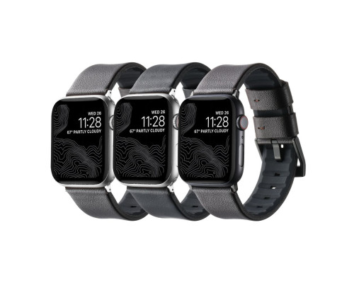 Ремінець для Apple Watch Leather+Silicone 38/40/41 mm Колір Black Black 2020000478287 ma37204_3610738