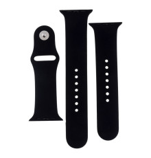 Ремінець для Apple Watch Band Silicone Two-Piece 42/44/45/49 mm Колір 18, Black 2020000268185