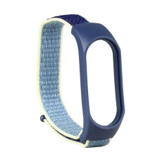 Ремінець для Xiaomi Mi Band 5 / 6 Nylon Колір Blue/Yellow 2020000330622