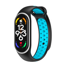 Ремешок для Xiaomi Mi Band 5 / 6 / 7 N Sport Колір Black/Blue 2020000420156