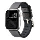 Ремінець для Apple Watch Leather+Silicone 38/40/41 mm Колір Black Silver 2020000478270 ma37204_3610739