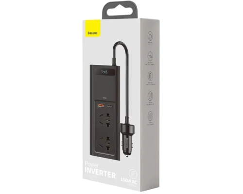 Автомобільний інвертор Baseus In-car Inverter 150W black PLS-00-00101887