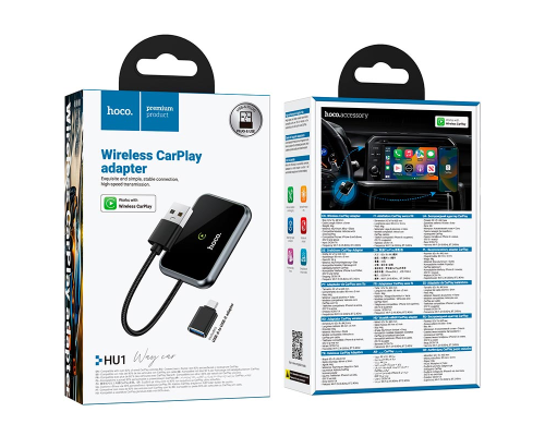 Бездротовий адаптер Hoco HU1 CarPlay gray PLS-00-00139432