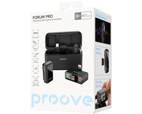 Бездротовий петличний мікрофон Proove Forum Pro black 2003000311099 6901116299002