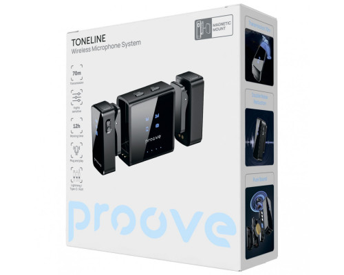 Бездротовий петличний мікрофон Proove ToneLine black 2003000307443 6901118217578