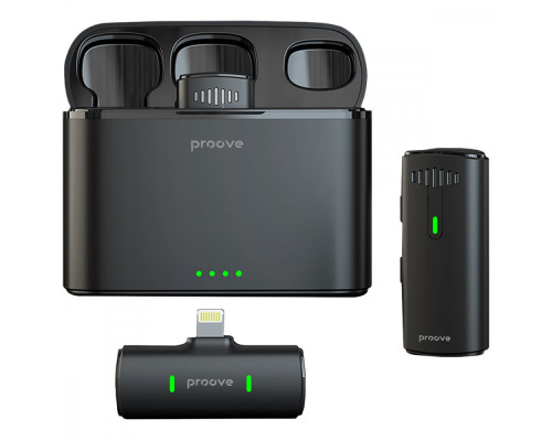 Бездротовий петличний мікрофон Proove Demo Lightning black 2001001859961 6901115727384