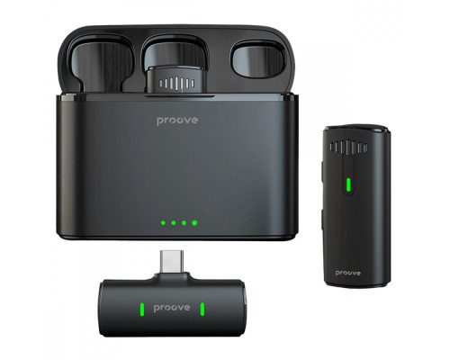 Бездротовий петличний мікрофон Proove Demo Type-C black 2001001859978 6901112063058