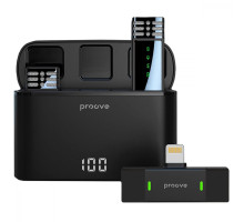 Бездротовий петличний мікрофон Proove Record Lightning black 2001001859947 6901116398484