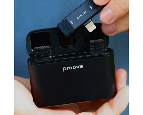 Бездротовий петличний мікрофон Proove Record Lightning black 2001001859947 6901116398484