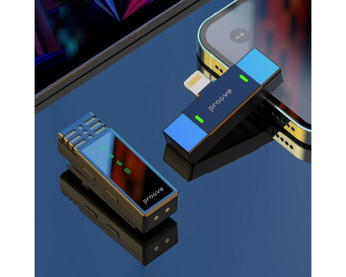 Бездротовий петличний мікрофон Proove Record Lightning black 2001001859947 6901116398484