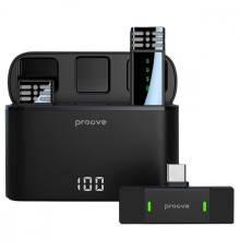 Бездротовий петличний мікрофон Proove Record Type-C black 2001001859954 6901113767993