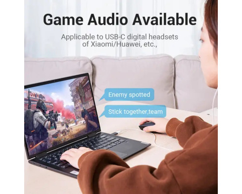 Адаптер Vention USB 3.0 Male to USB-C Female Adapter Gray Aluminum Alloy Type (CDPH0) (CDPH0)