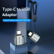 Кабель Vention USB-C Male to USB 3.0 Female OTG Adapter Gray Aluminum Alloy Type (CDQH0) (CDQH0)