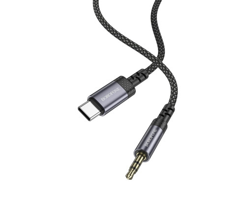 Перехідник BOROFONE BL24 Graceful digital audio conversion cable Type-C Metal Grey (6941991118982)