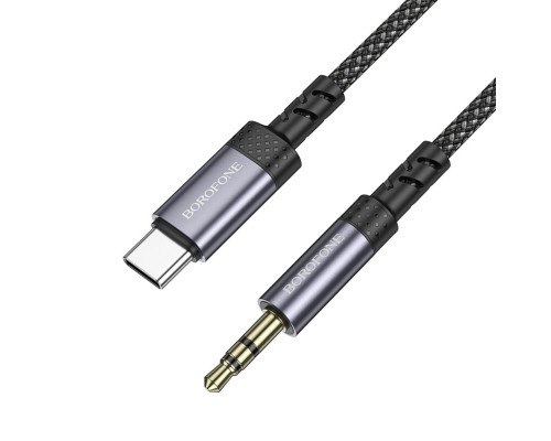Перехідник BOROFONE BL24 Graceful digital audio conversion cable Type-C Metal Grey (6941991118982)