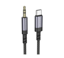 Перехідник BOROFONE BL24 Graceful digital audio conversion cable Type-C Metal Grey (6941991118982)
