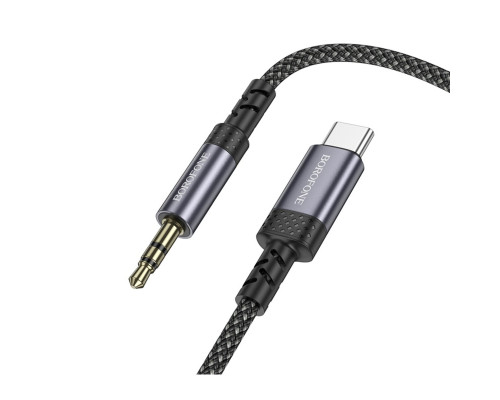 Перехідник BOROFONE BL24 Graceful digital audio conversion cable Type-C Metal Grey (6941991118982)