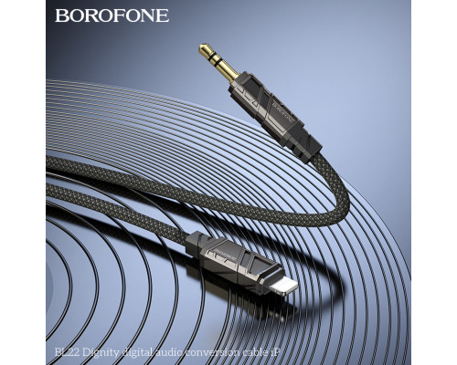 Перехідник BOROFONE BL22 Dignity digital audio conversion cable iP Black (6941991117749)