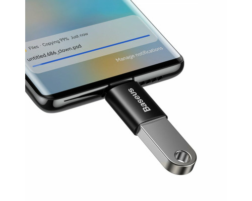 Адаптер Baseus Ingenuity Series Mini OTG Adaptor Type-C to USB-A 3.1 Black (ZJJQ000001)