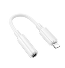 Перехідник BOROFONE BV22 Lemon digital audio conversion cable iP to 3.5 White (6941991116988)