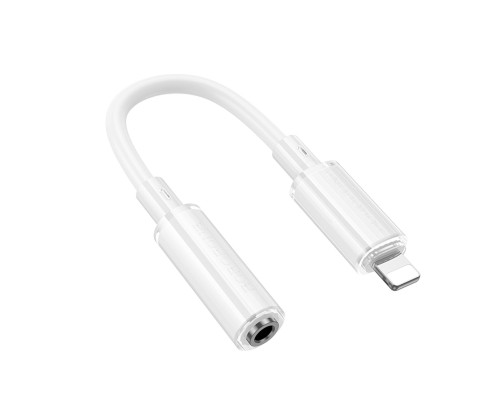 Перехідник BOROFONE BV22 Lemon digital audio conversion cable iP to 3.5 White (6941991116988)