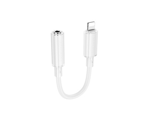 Перехідник BOROFONE BV22 Lemon digital audio conversion cable iP to 3.5 White (6941991116988)