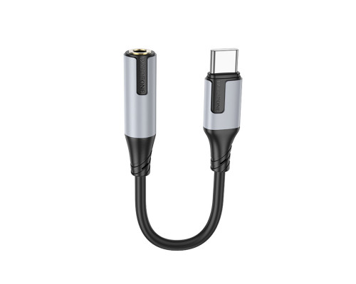 Адаптер BOROFONE BV19 Creator digital audio converter Type-C to 3.5mm Black (6941991108372)