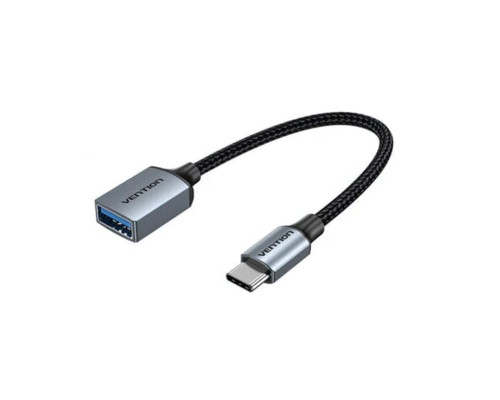 Кабель-перехiдник Vention USB 3.0 C Male to A Female OTG Cable 0.15M Gray Aluminum Alloy Type (CCXHB) (CCXHB)