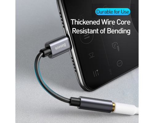 Кабель-перехiдник Baseus Type-C Male to 3.5mm Female Adapter L54 Deep Grey (CATL54-0G)