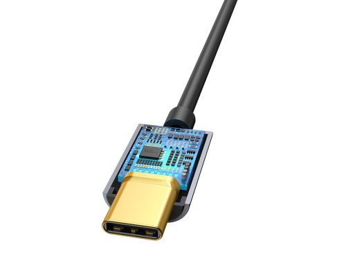 Кабель-перехiдник Baseus Type-C Male to 3.5mm Female Adapter L54 Deep Grey (CATL54-0G)