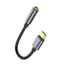 Кабель-перехiдник Baseus Type-C Male to 3.5mm Female Adapter L54 Deep Grey (CATL54-0G)