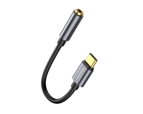 Кабель-перехiдник Baseus Type-C Male to 3.5mm Female Adapter L54 Deep Grey (CATL54-0G)
