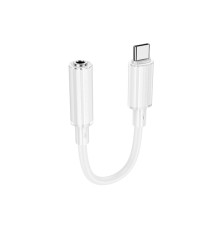 Перехідник BOROFONE BV22 Lemon digital audio conversion cable Type-C to 3.5 White (6941991117008)