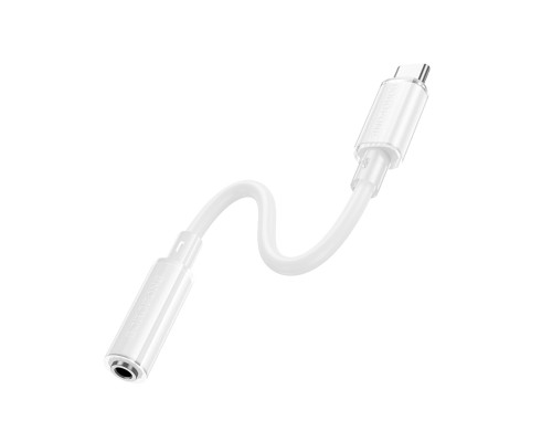 Перехідник BOROFONE BV22 Lemon digital audio conversion cable Type-C to 3.5 White (6941991117008)