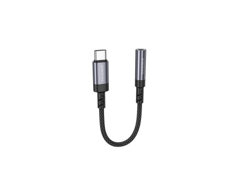 Перехідник BOROFONE BV24 Graceful digital audio converter cable Type-C to 3.5mm Metal Grey (6941991118999)