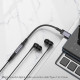 Перехідник BOROFONE BV24 Graceful digital audio converter cable Type-C to 3.5mm Metal Grey (6941991118999)