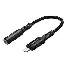 Кабель-перехiдник ACEFAST C1-05 Lightning to 3.5mm aluminum alloy headphones adapter cable Black (AFC1-05B)