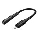 Кабель-перехiдник ACEFAST C1-05 Lightning to 3.5mm aluminum alloy headphones adapter cable Black (AFC1-05B)