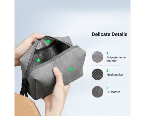 Органайзер UGREEN LP285 Electronics Accessories Storage Bag with Lanyard (Gray)(UGR-80520) (UGR-80520)