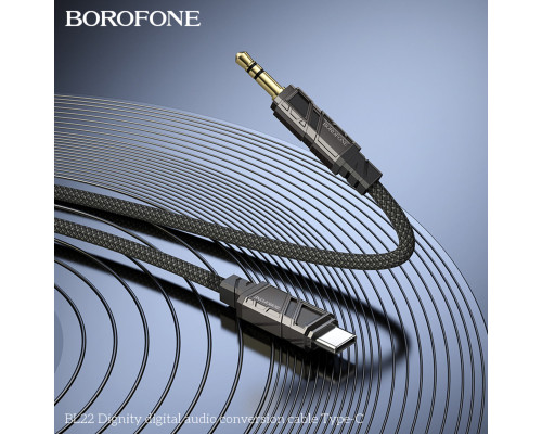 Перехідник BOROFONE BL22 Dignity digital audio conversion cable Type-C Black (6941991117763)