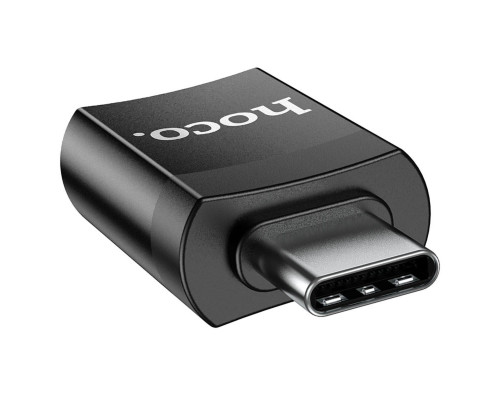 Адаптер HOCO UA17 Type-C male to USB female USB3.0 adapter Black (6931474762016)