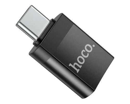 Адаптер HOCO UA17 Type-C male to USB female USB3.0 adapter Black (6931474762016)