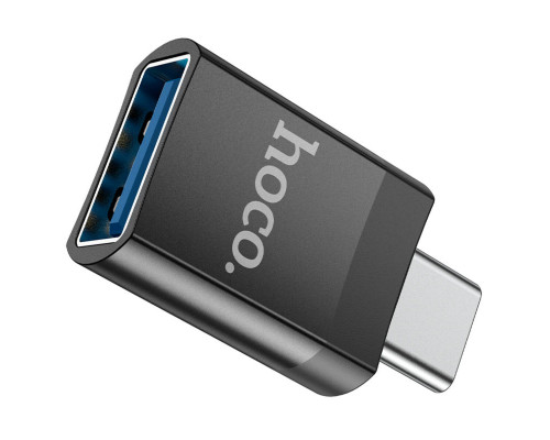 Адаптер HOCO UA17 Type-C male to USB female USB3.0 adapter Black (6931474762016)