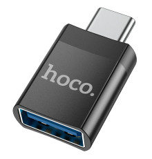 Адаптер HOCO UA17 Type-C male to USB female USB3.0 adapter Black (6931474762016)
